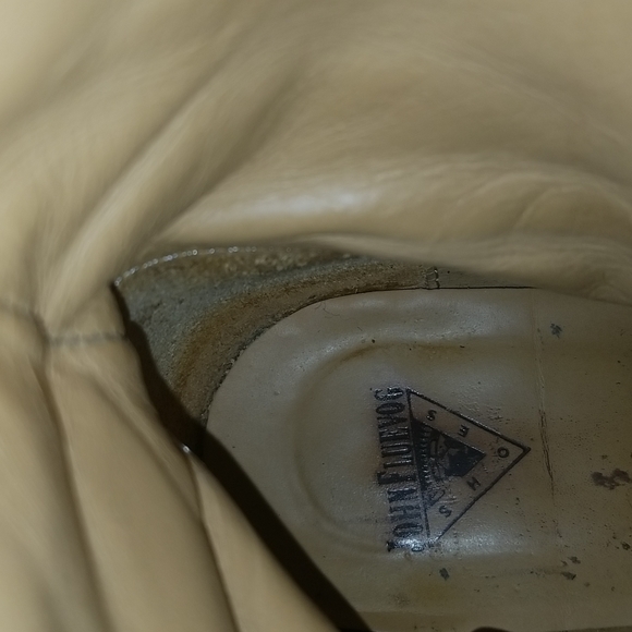 JOHN Fluevog FELLOWSHIPS EMMA LEATHER GUM BOOT Purple/ teal sz. 8.5 - Picture 14 of 16